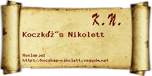 Koczkás Nikolett névjegykártya